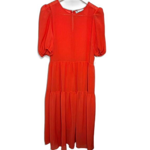 Never Fully Dressed Orange Midi Dress - Picture 3 of 7